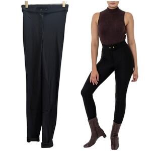 American Apparel Riding Pant Black Ribbed Textured Size XL Equestrian Stretchy
